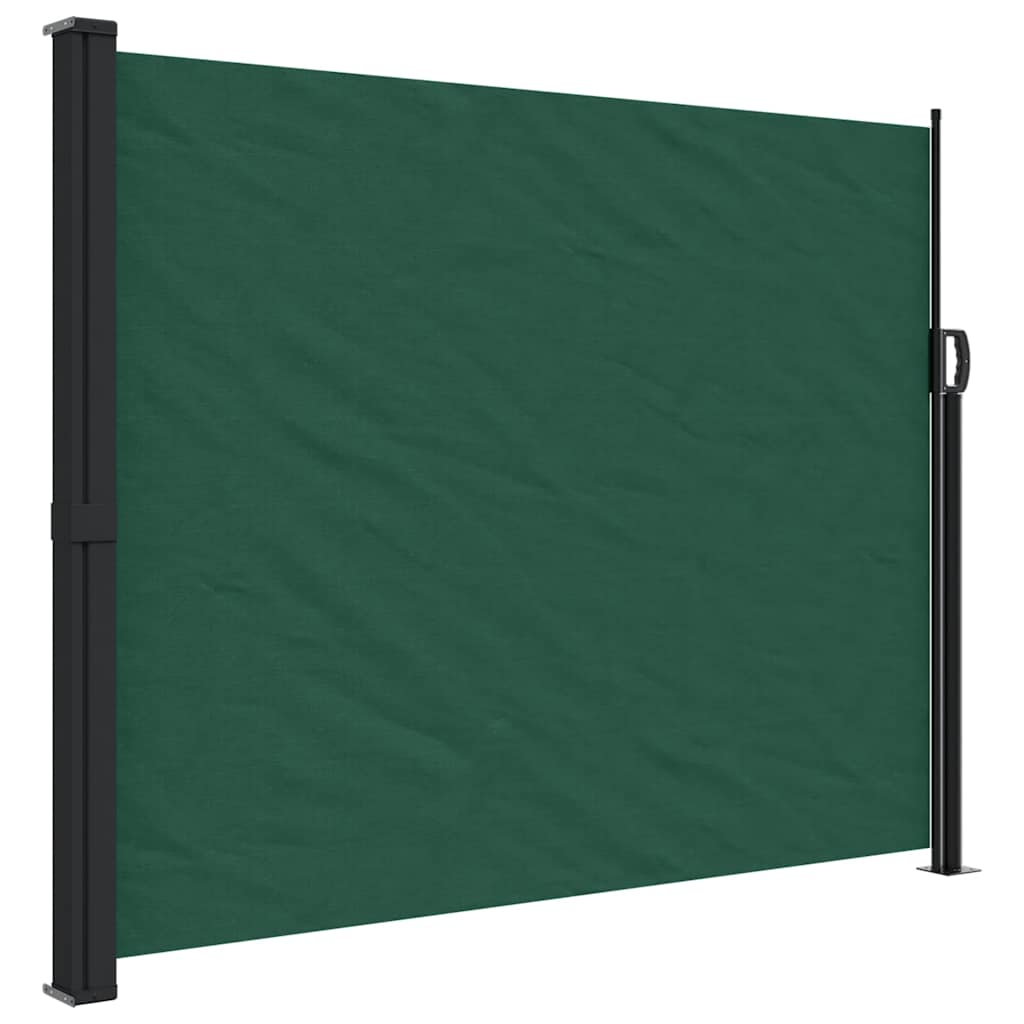 Retractable Side Awning Dark Green 100% Polyester with a PU coating