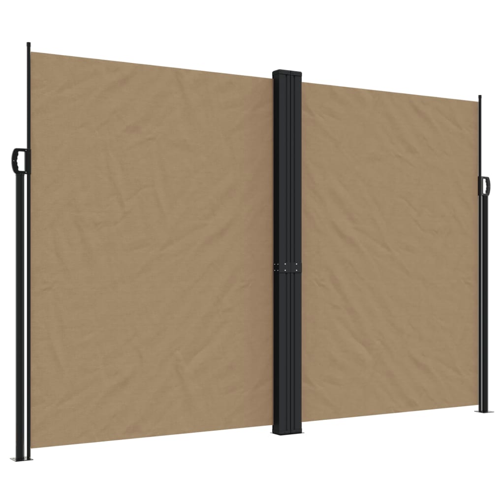 Retractable Side Awning Taupe 100% polyester with a PU coating