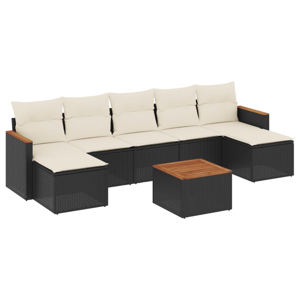 Garden Sofa Set Black