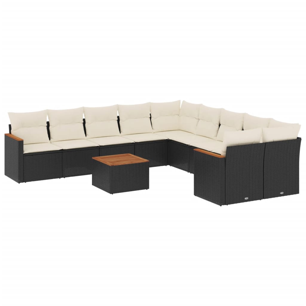Garden Sofa Set Black, Cream White
