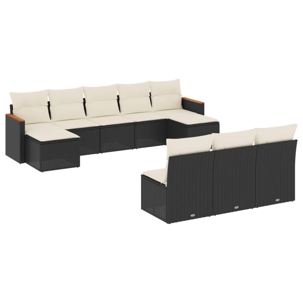 Garden Sofa Set Black