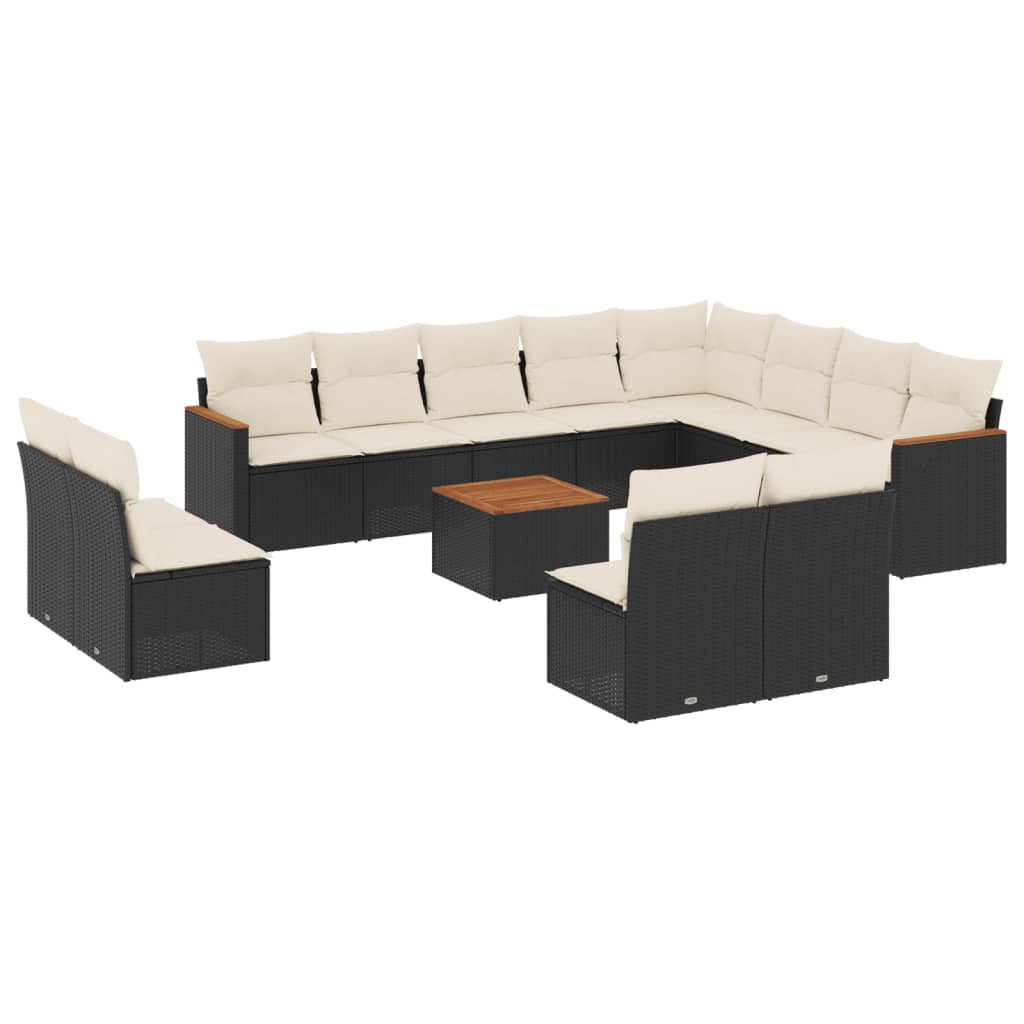 Garden Sofa Set Black