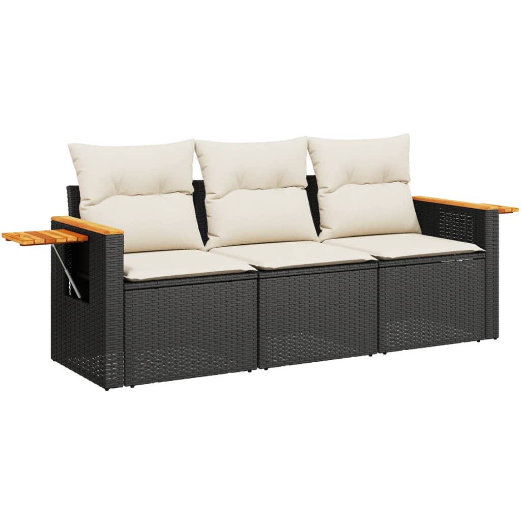 Garden Sofa Set Black