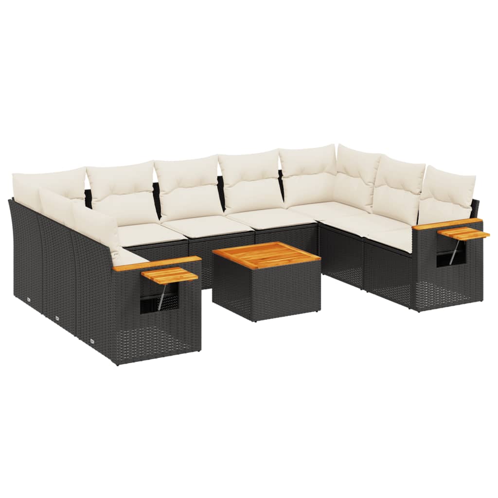 Garden Sofa Set Black
