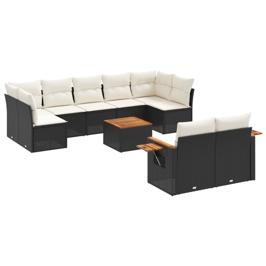 Garden Sofa Set Black