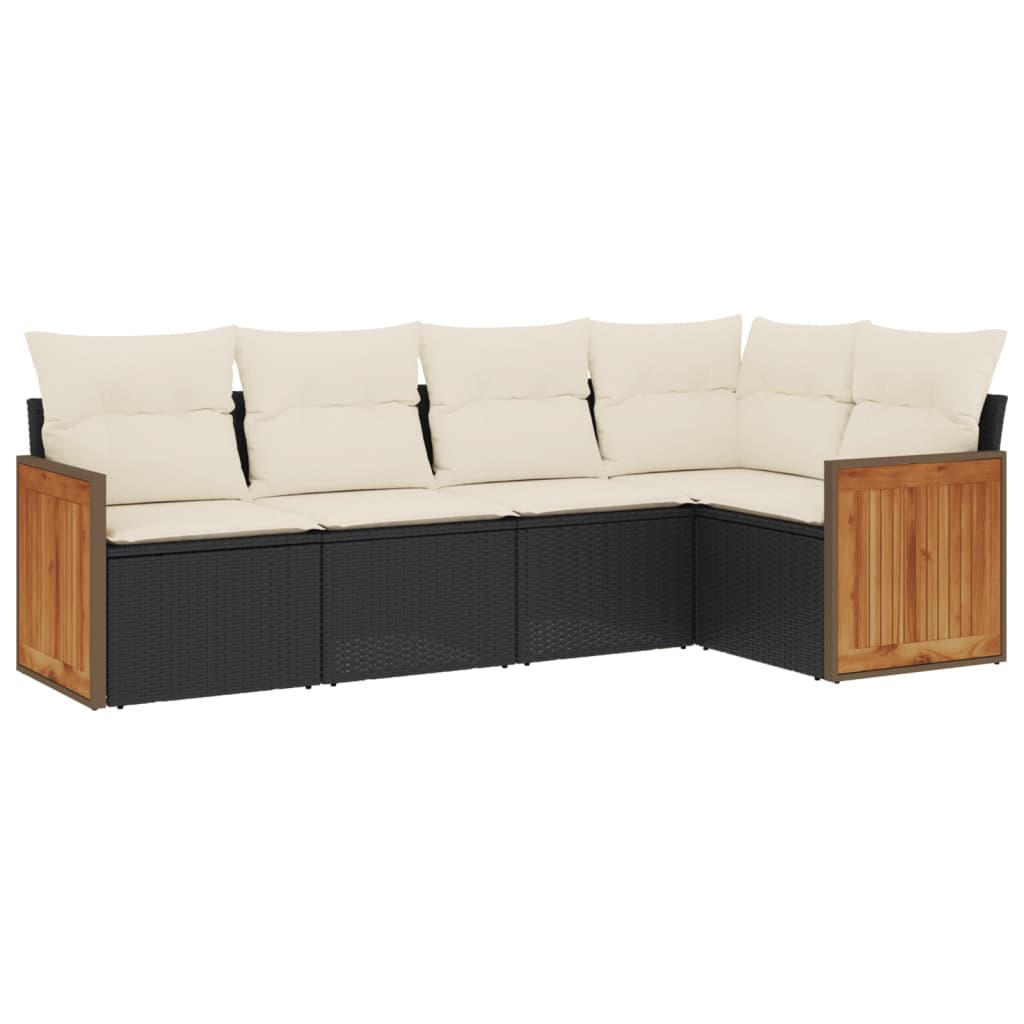 Garden Sofa Set Black