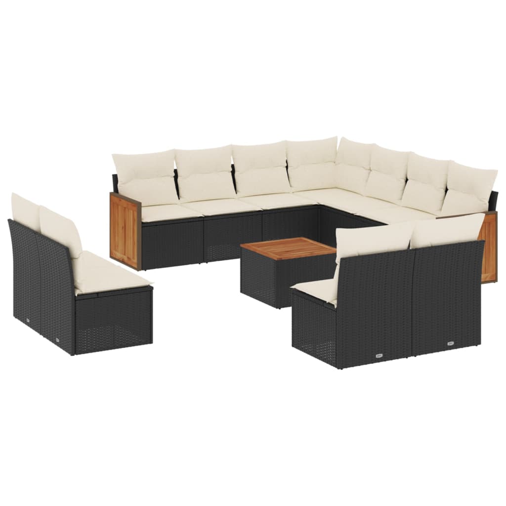 Garden Sofa Set Black