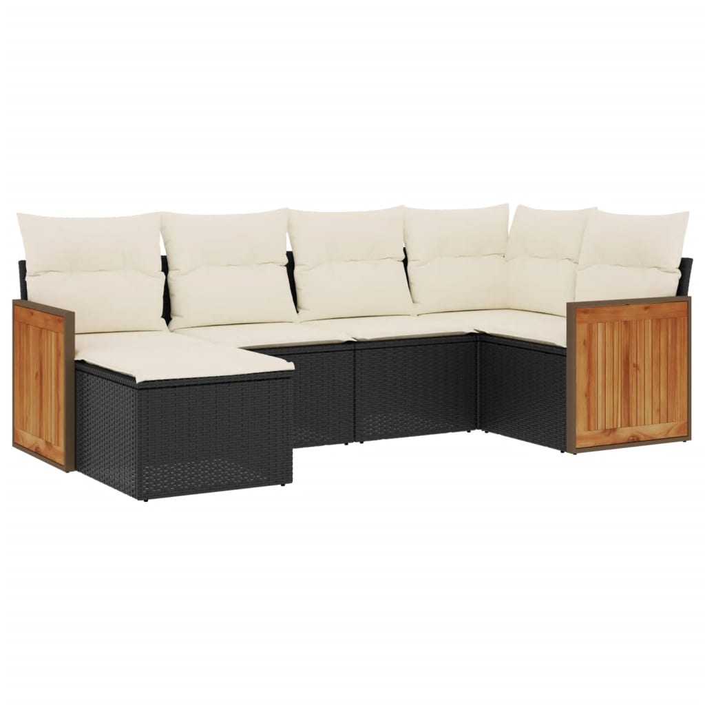 Garden Sofa Set Black, Cream White