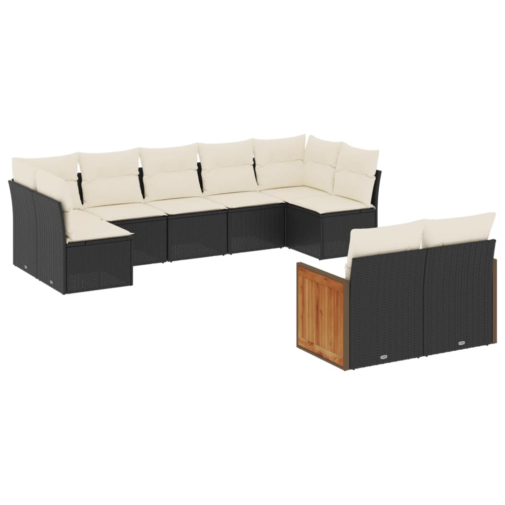 Garden Sofa Set Black