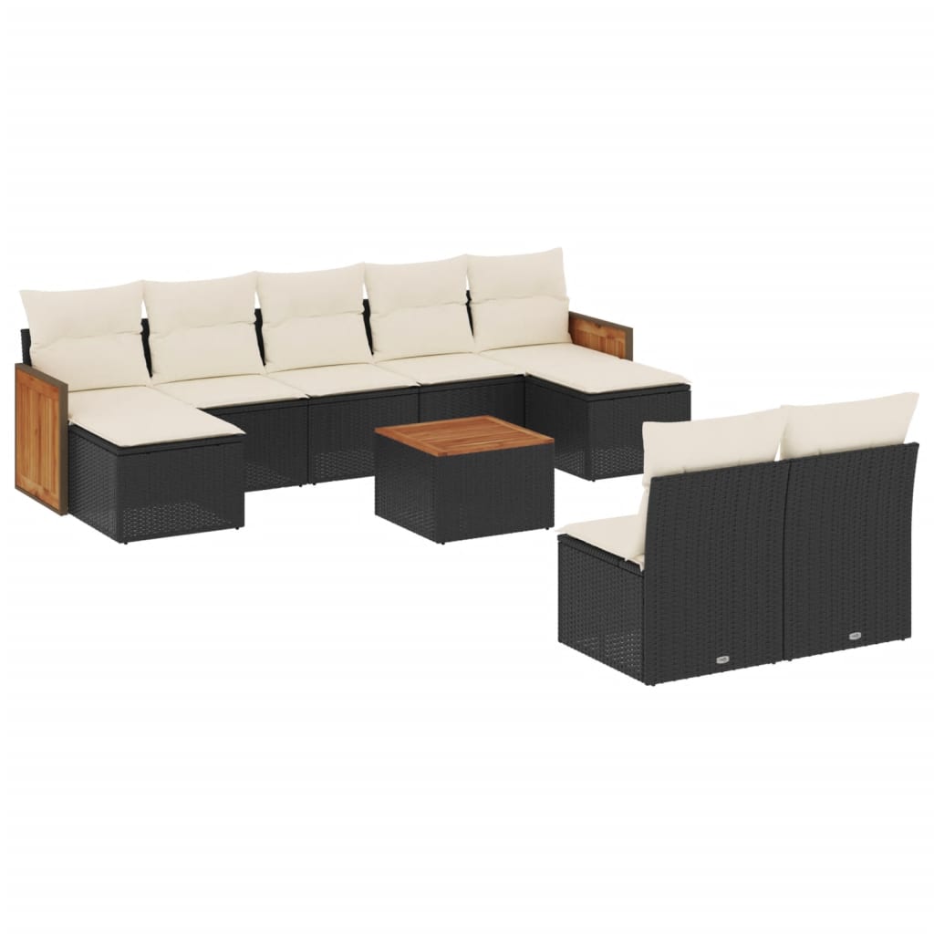 Garden Sofa Set Black