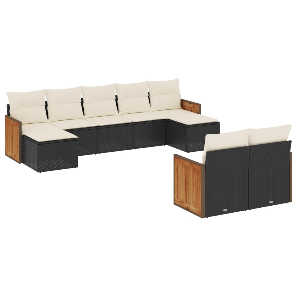Garden Sofa Set Black