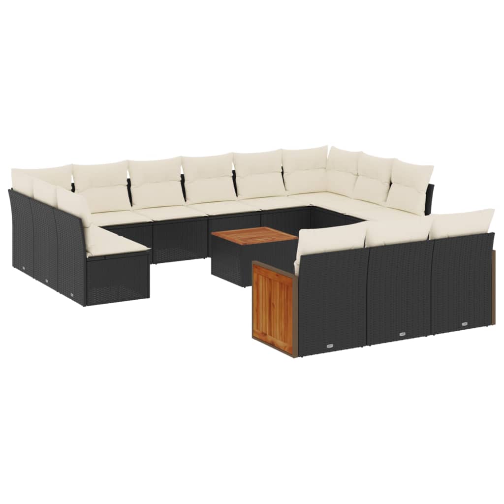 Garden Sofa Set Black