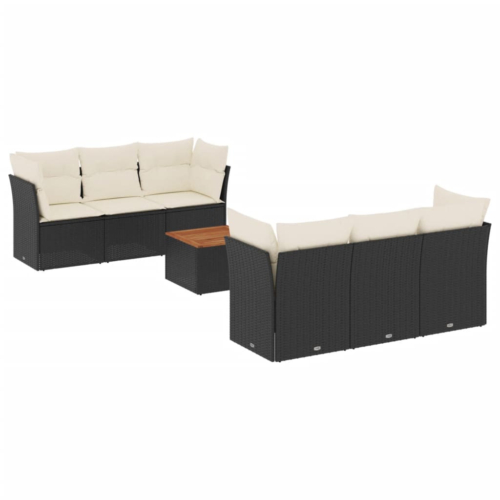 Garden Sofa Set Black, Brown, Cream White