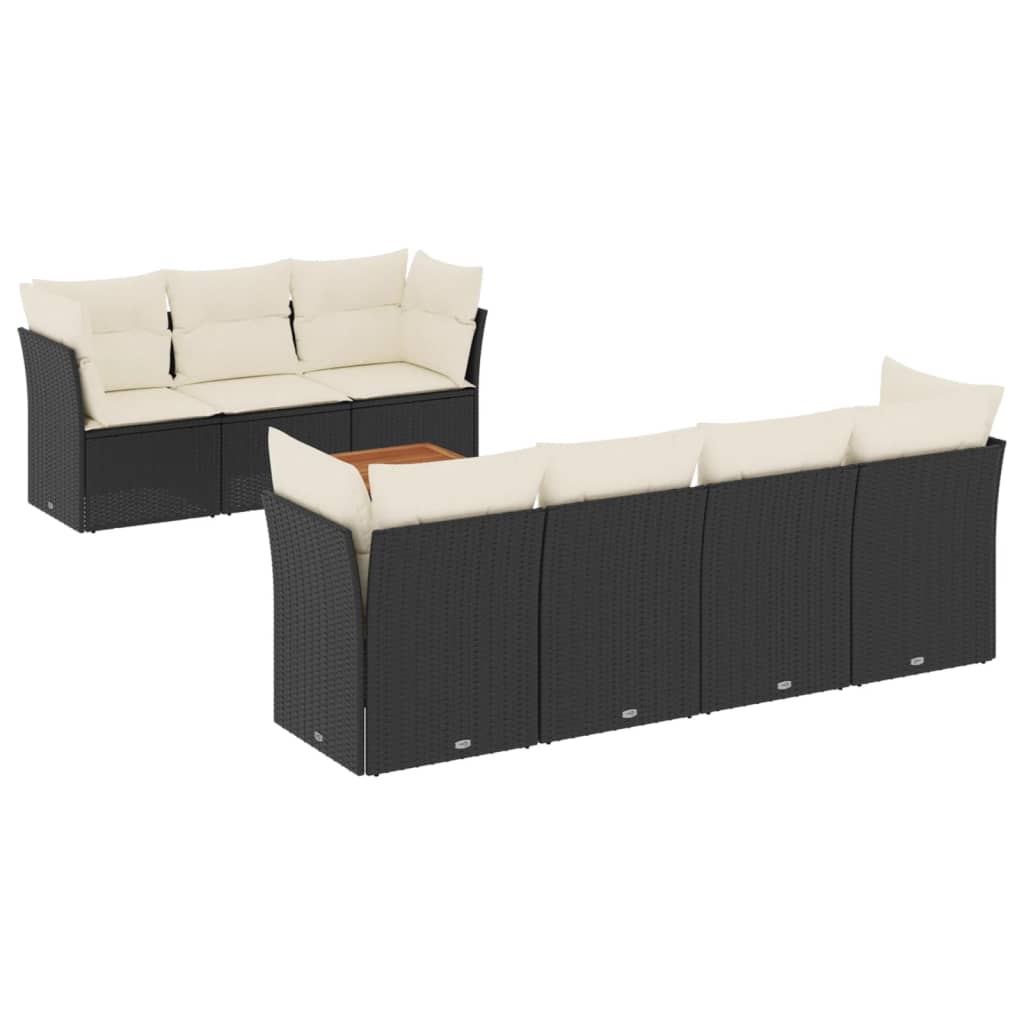 Garden Sofa Set Black, Brown, Cream White