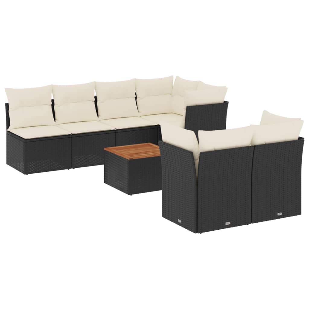 Garden Sofa Set Black PE rattan Large Modular Garden Sofa Set