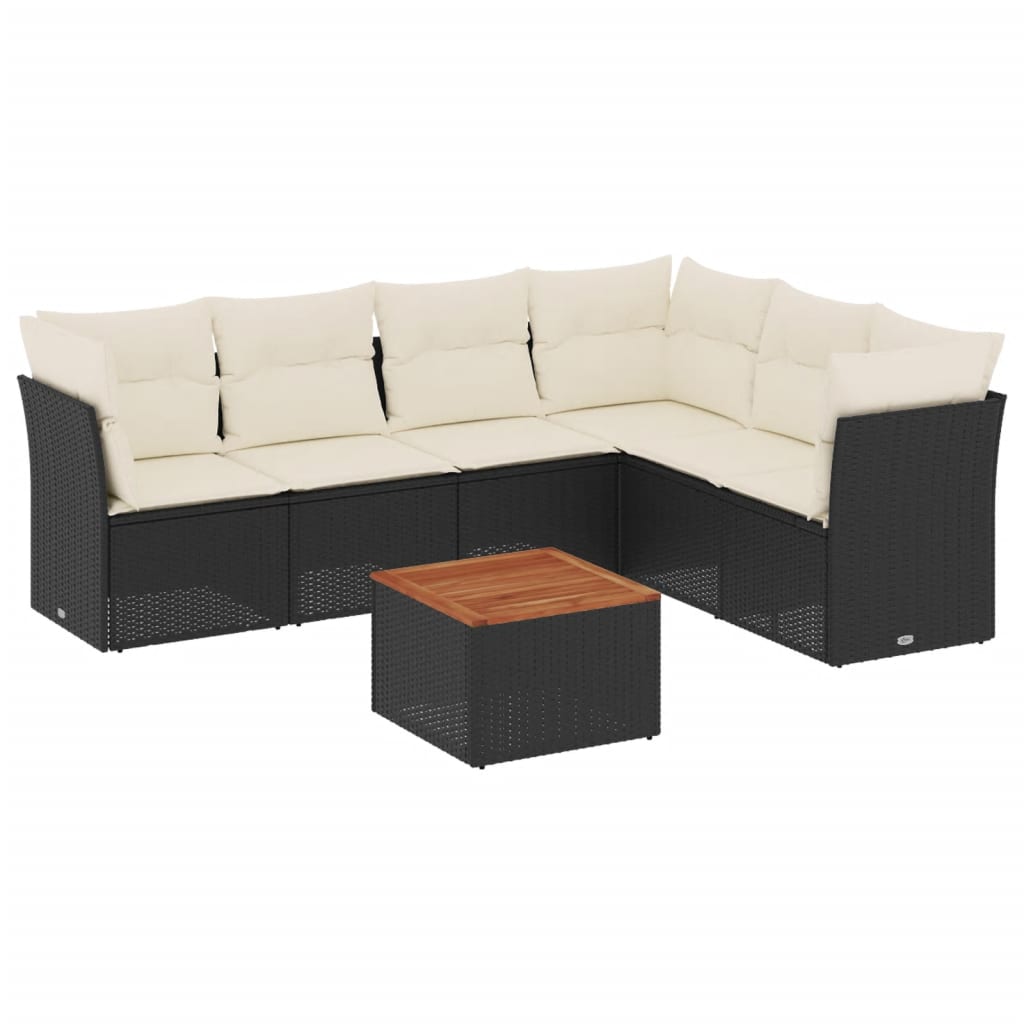 Garden Sofa Set Black PE rattan Large Modular Garden Sofa Set
