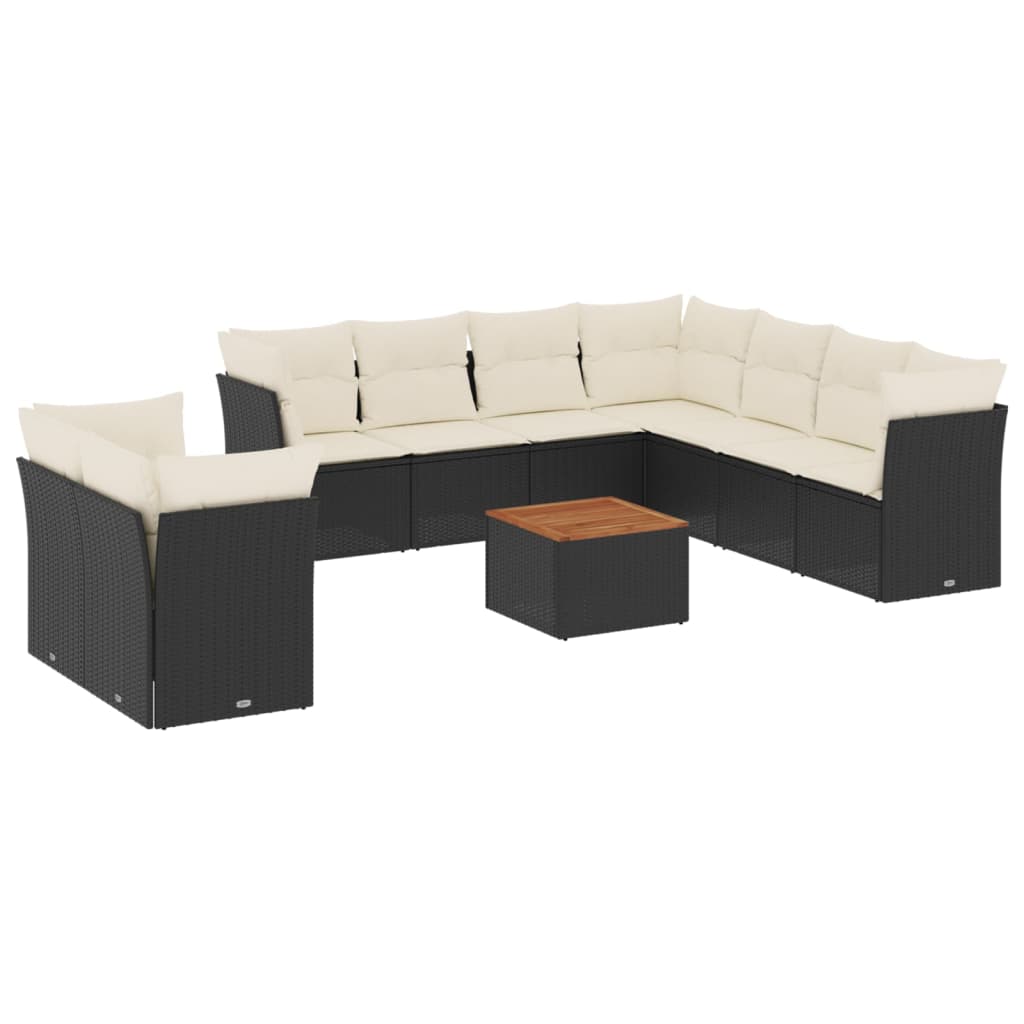 Garden Sofa Set Black, Brown, Cream White