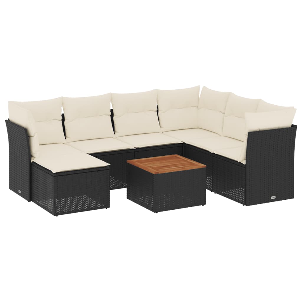 Garden Sofa Set Black, Brown, Cream White
