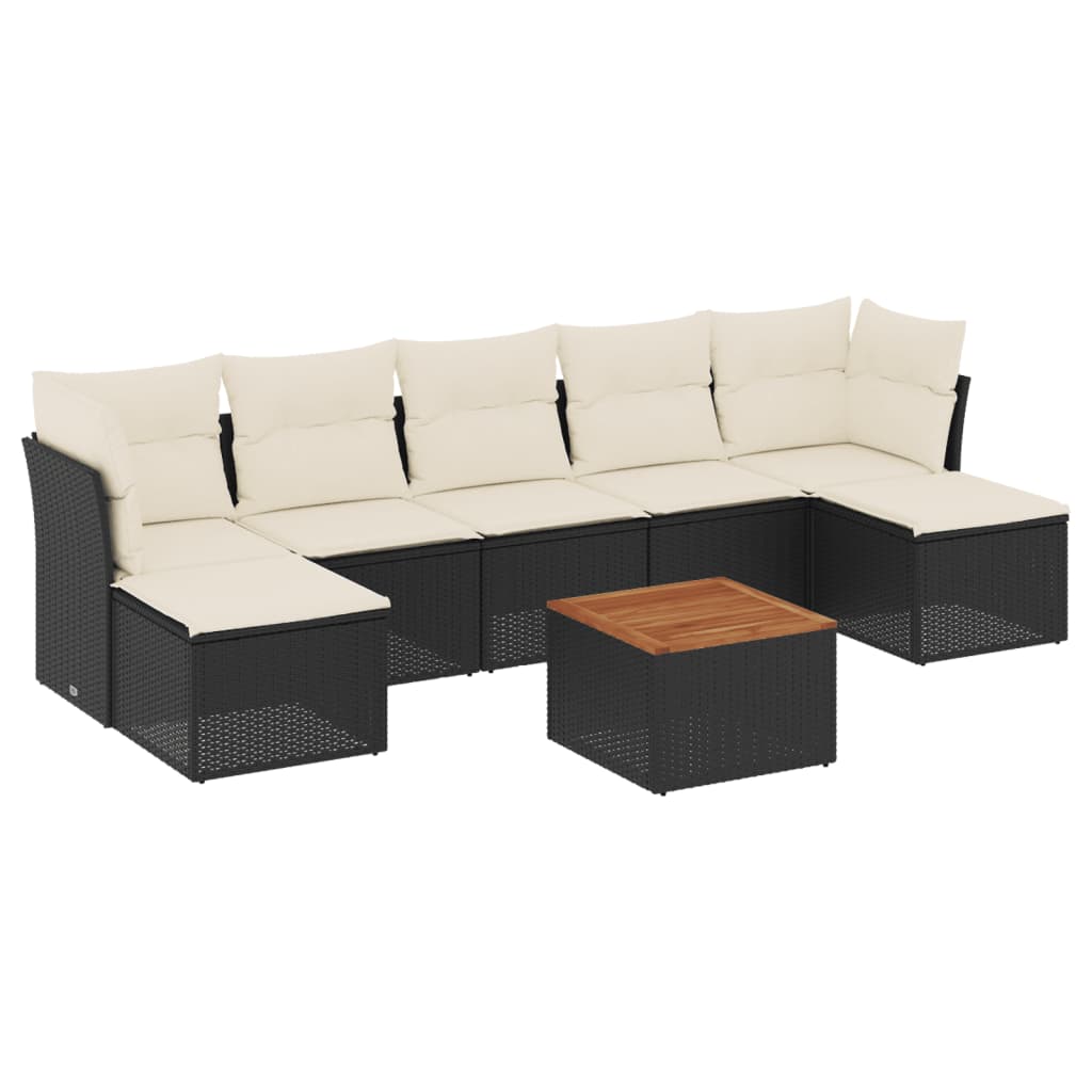 Garden Sofa Set Black PE rattan Large Modular Garden Sofa Set