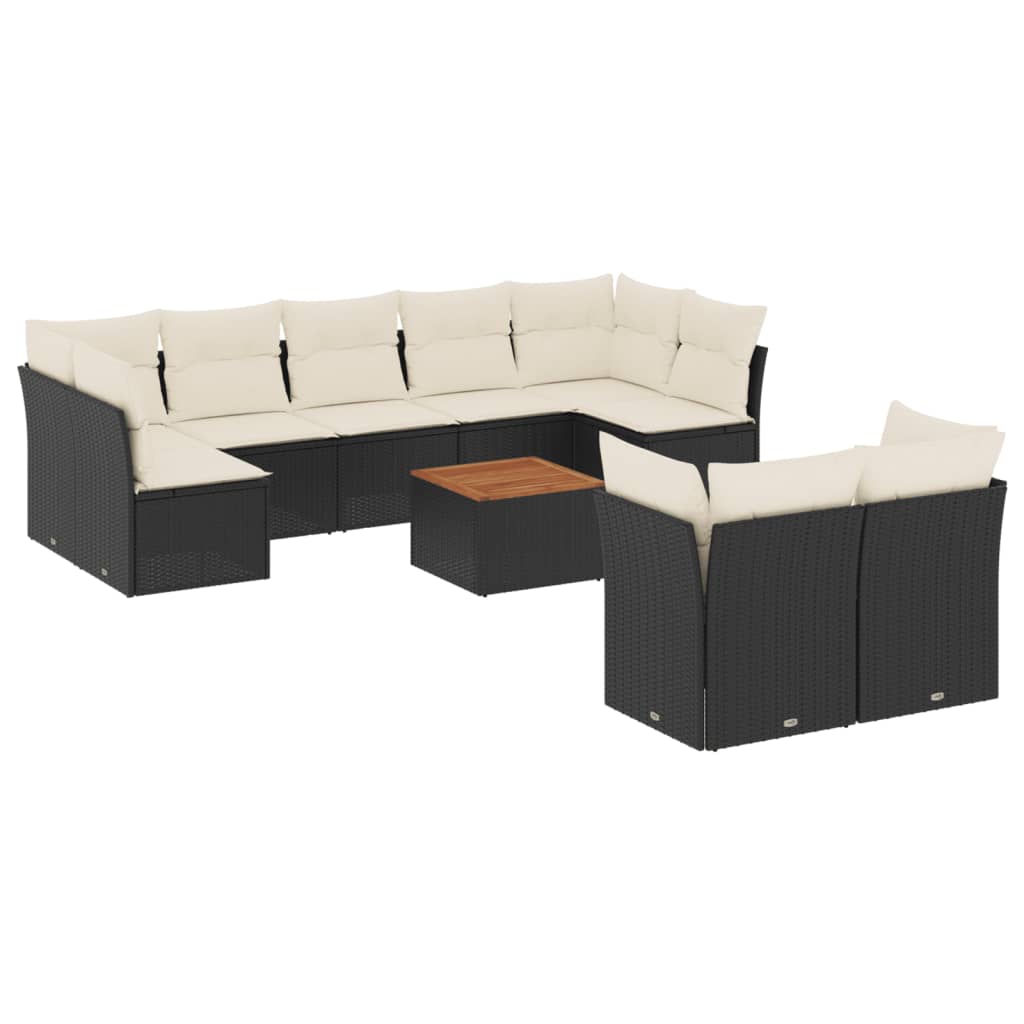 Garden Sofa Set Black, Brown, Cream White