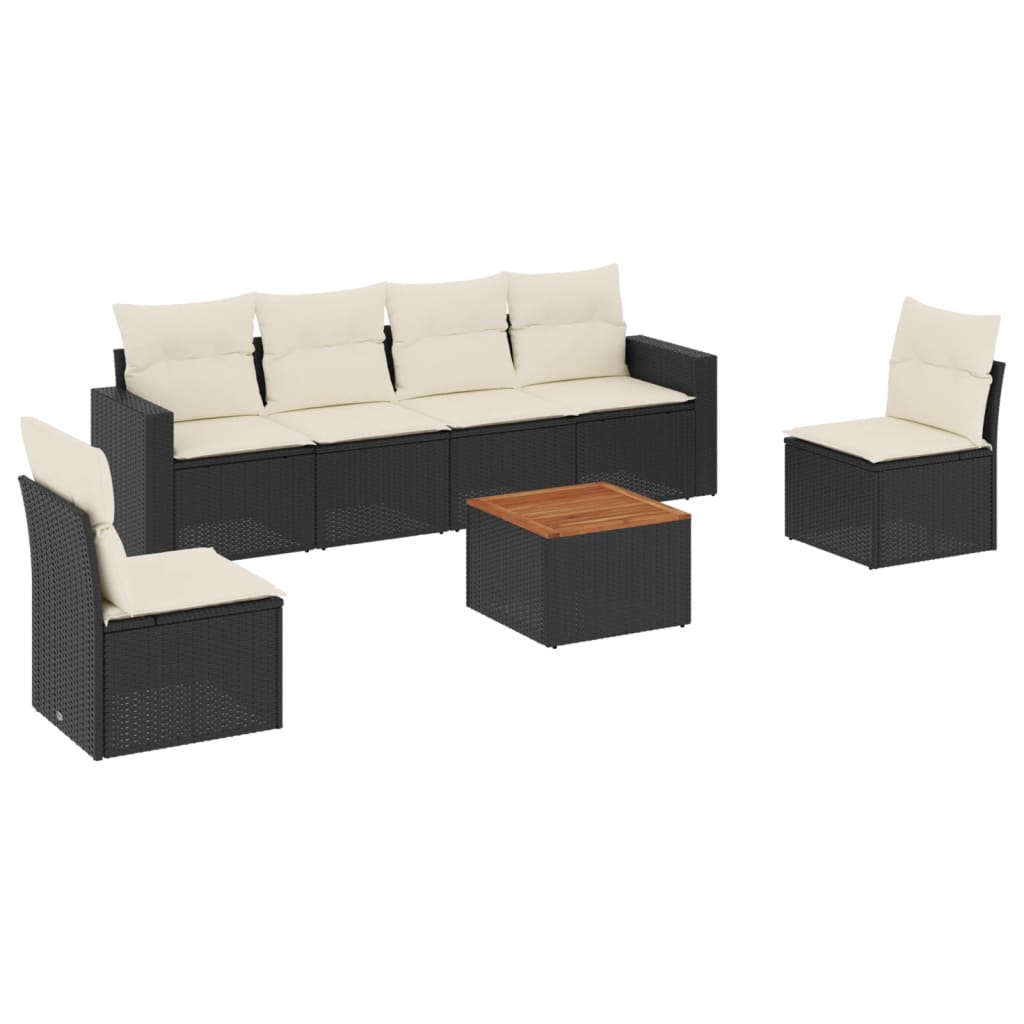 Garden Sofa Set Black