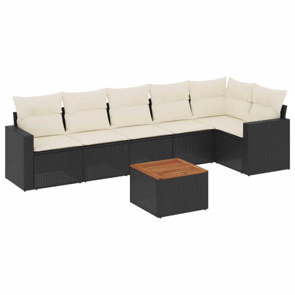 Garden Sofa Set Black PE rattan Large Modular Garden Sofa Set