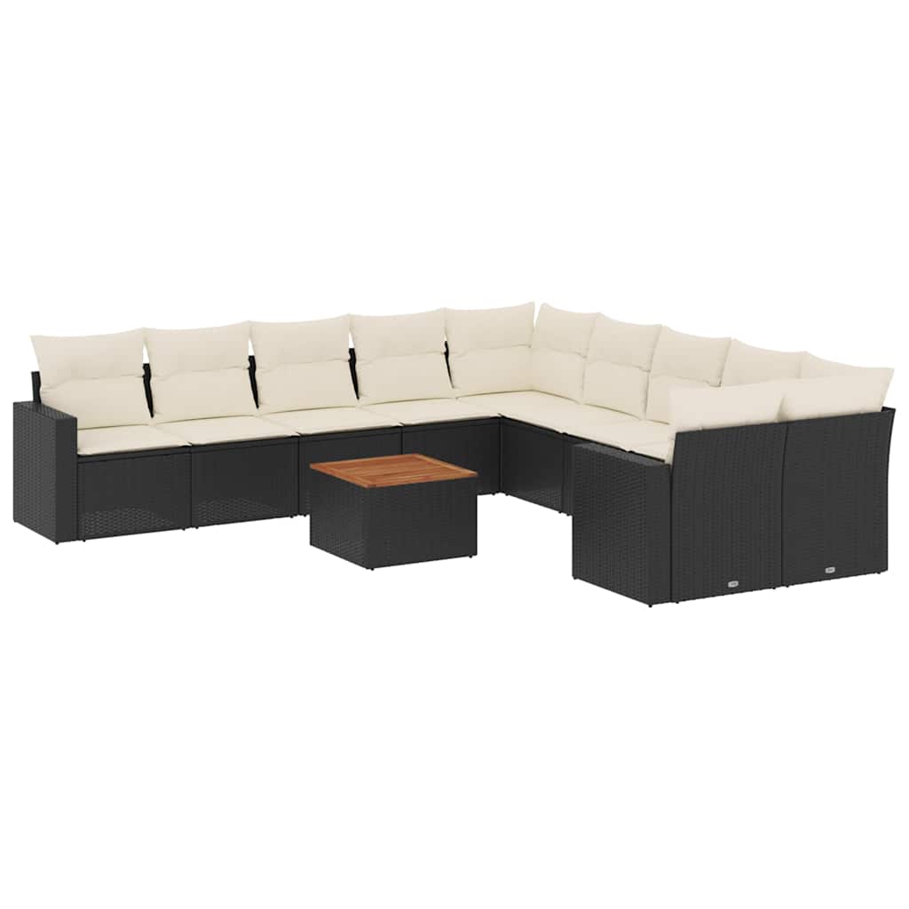 Garden Sofa Set Black, Cream White