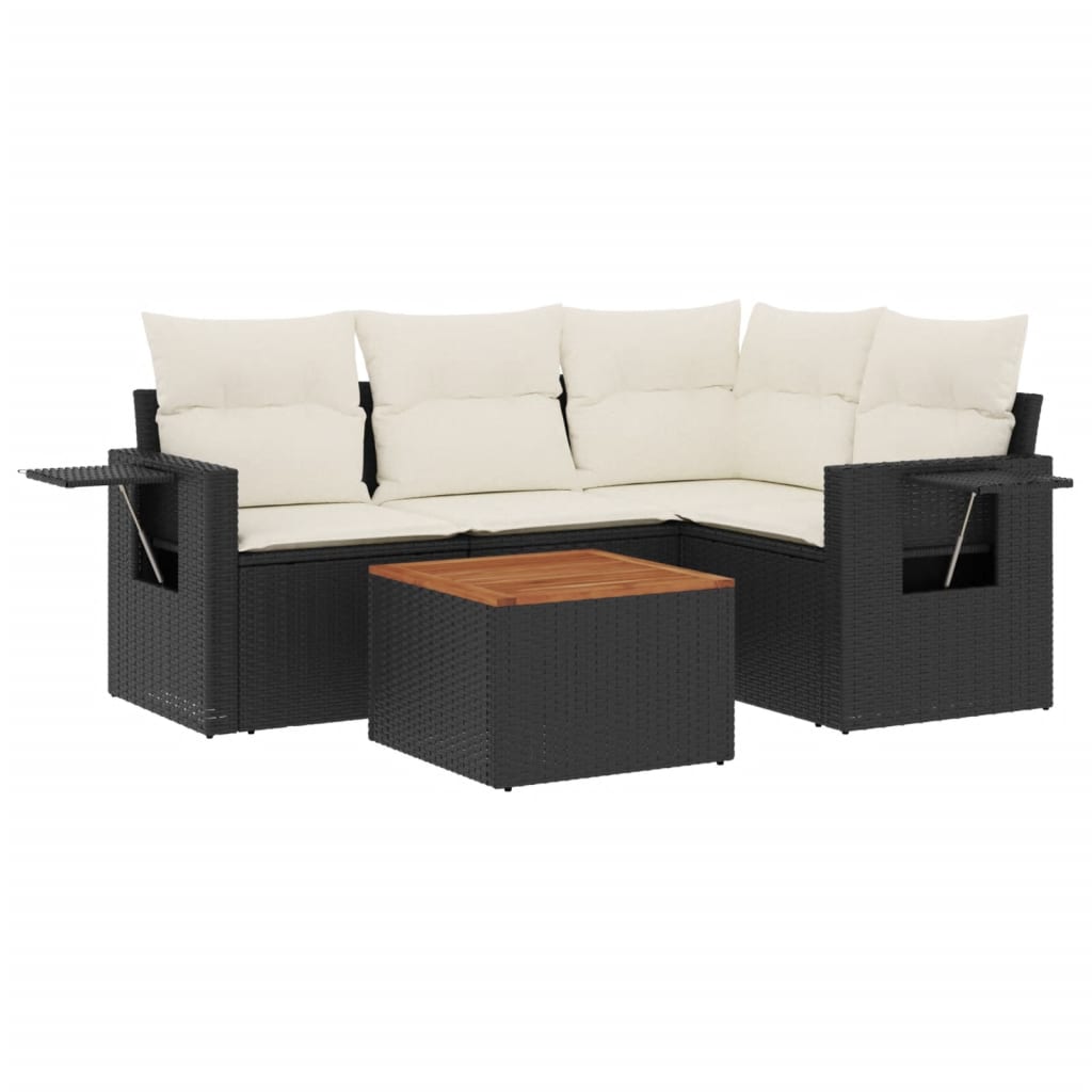Garden Sofa Set Black,Cream White