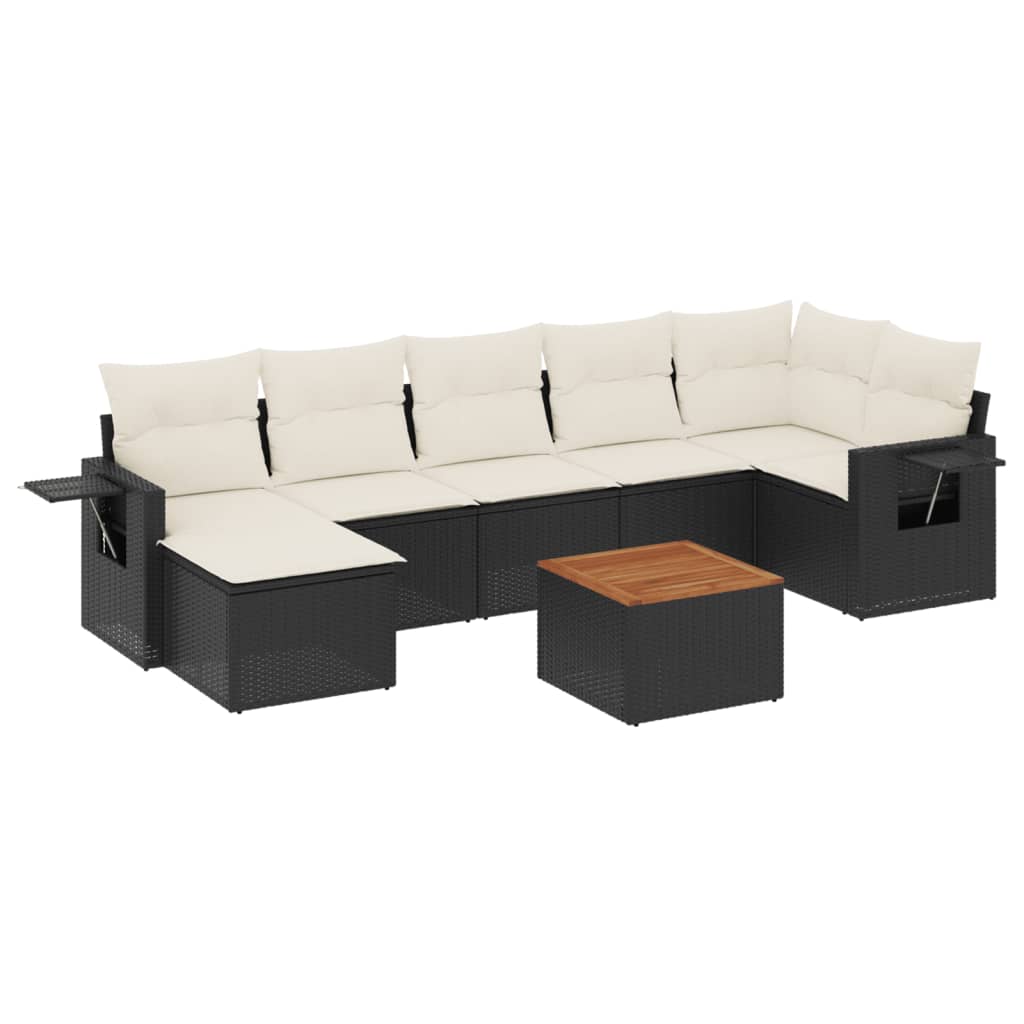 Garden Sofa Set Black PE rattan Medium Modular Garden Sofa Set