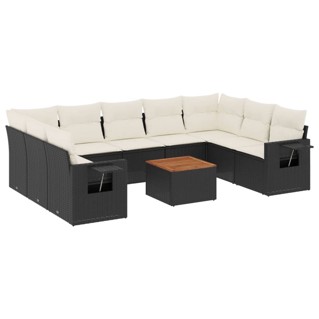 Garden Sofa Set Black