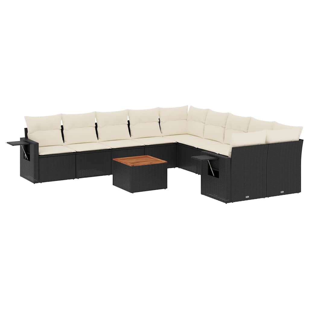 Garden Sofa Set Black