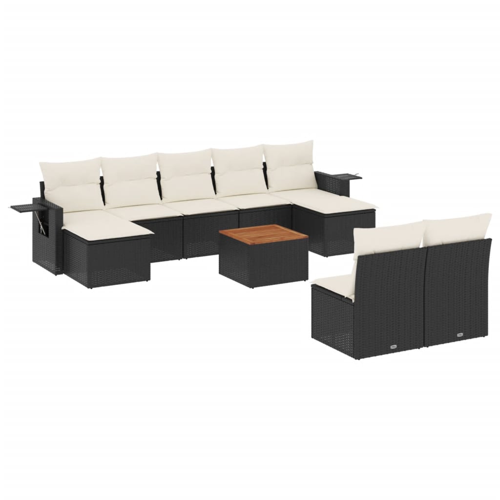 Garden Sofa Set Black