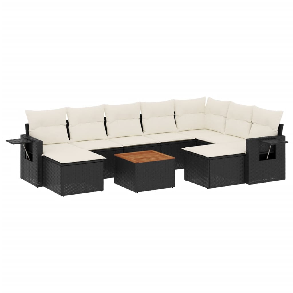 Garden Sofa Set Black, Cream White