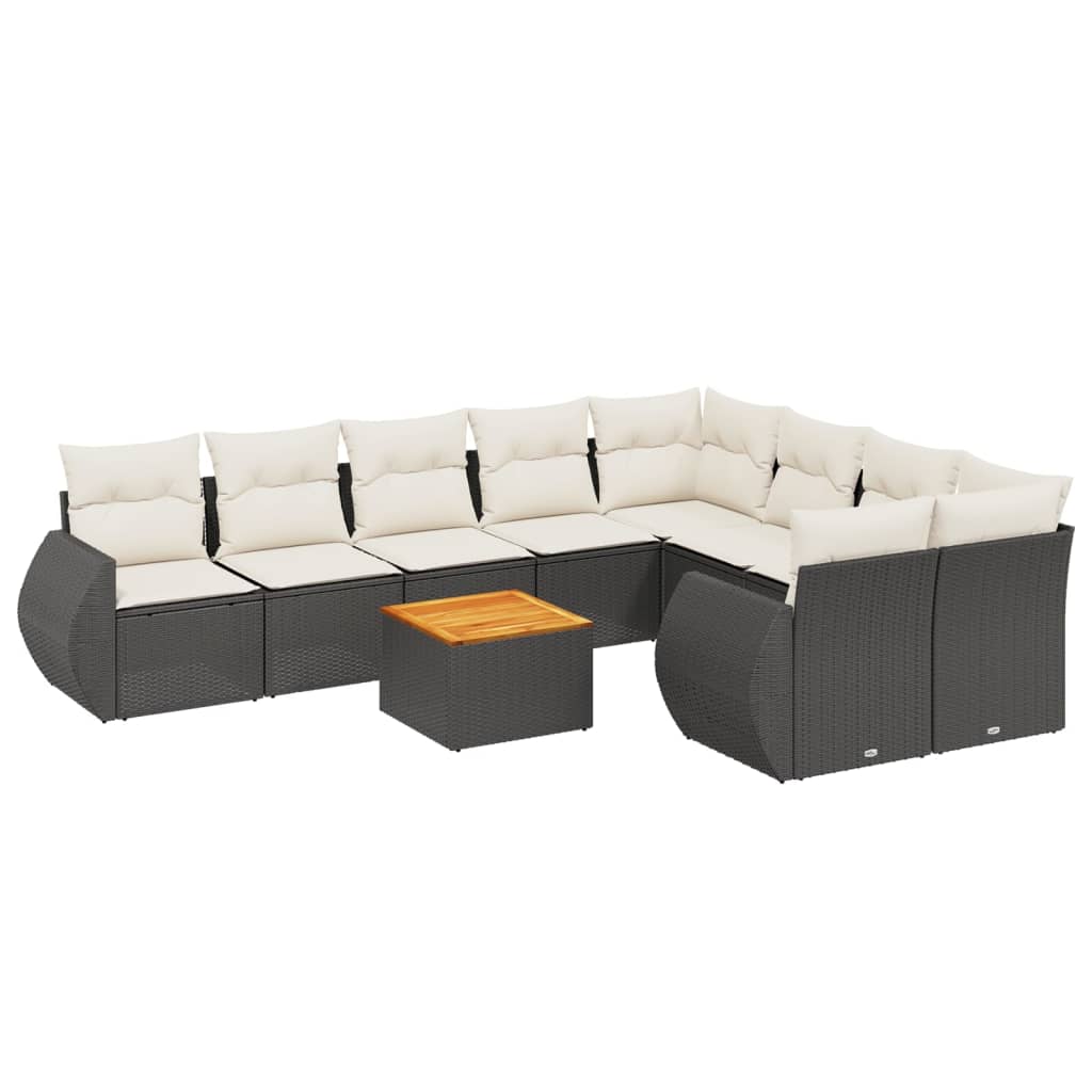 Garden Sofa Set Black