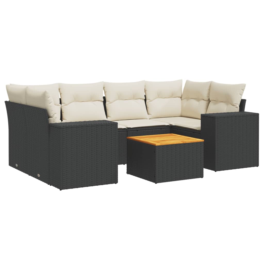 Garden Sofa Set Black