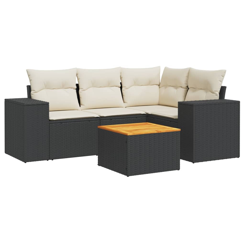 Garden Sofa Set Black