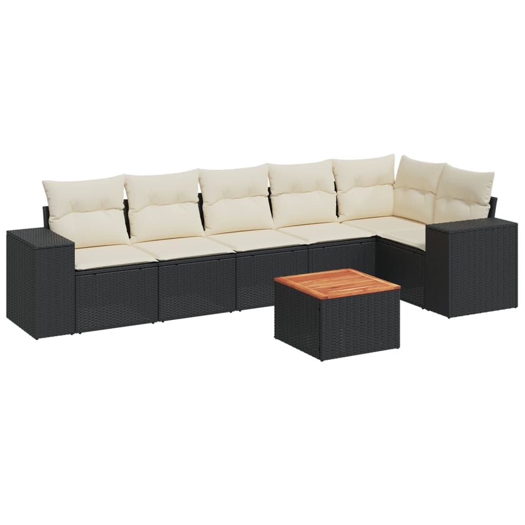 Garden Sofa Set Black