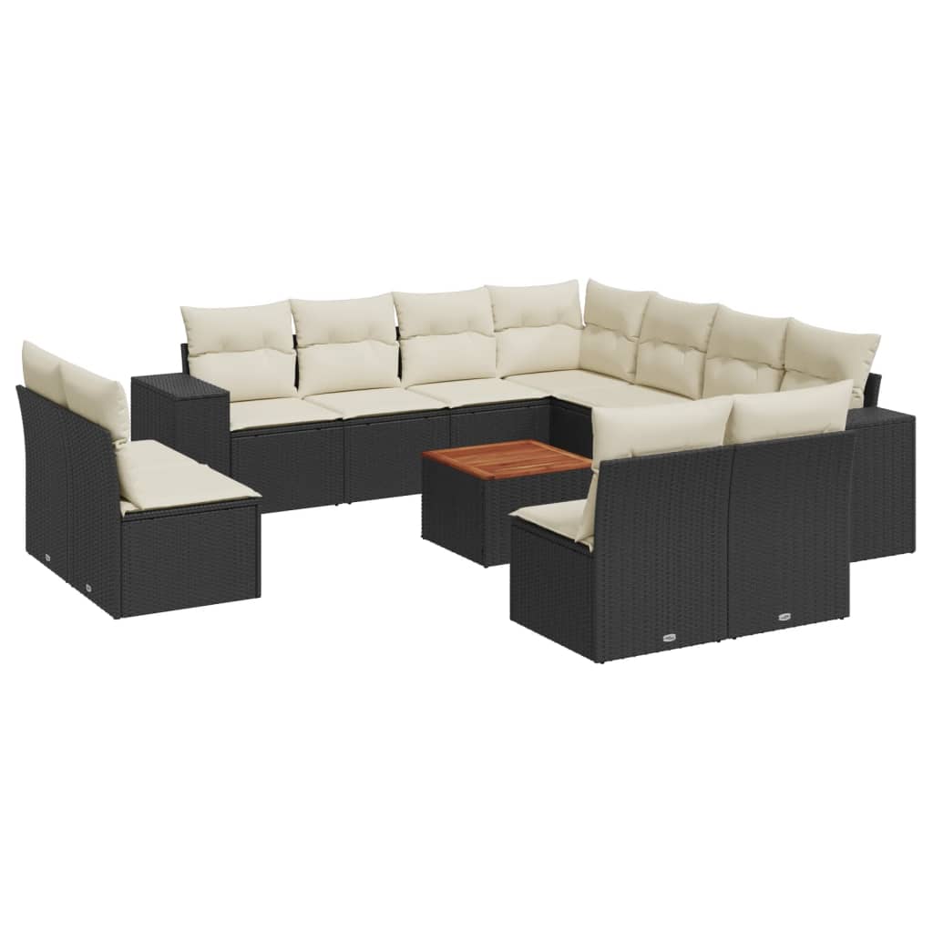 Garden Sofa Set Black