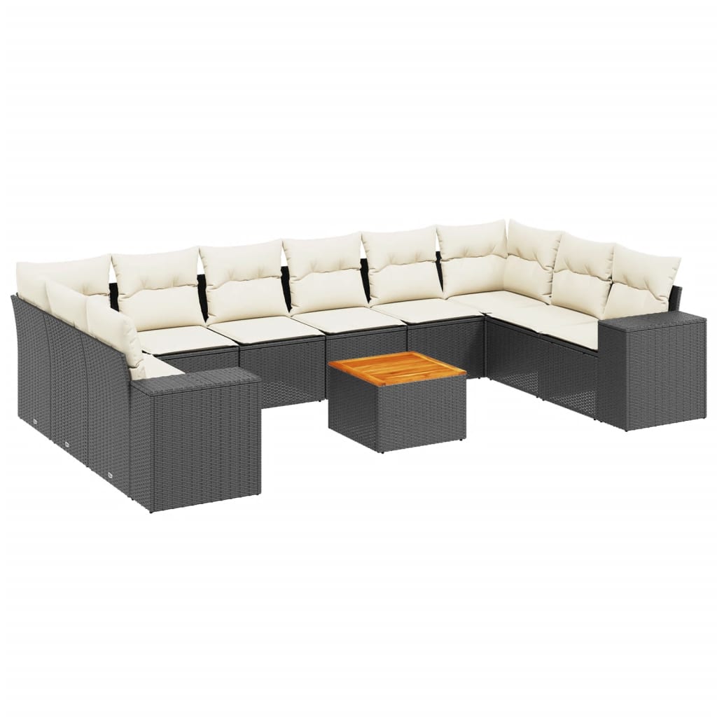 Garden Sofa Set Black
