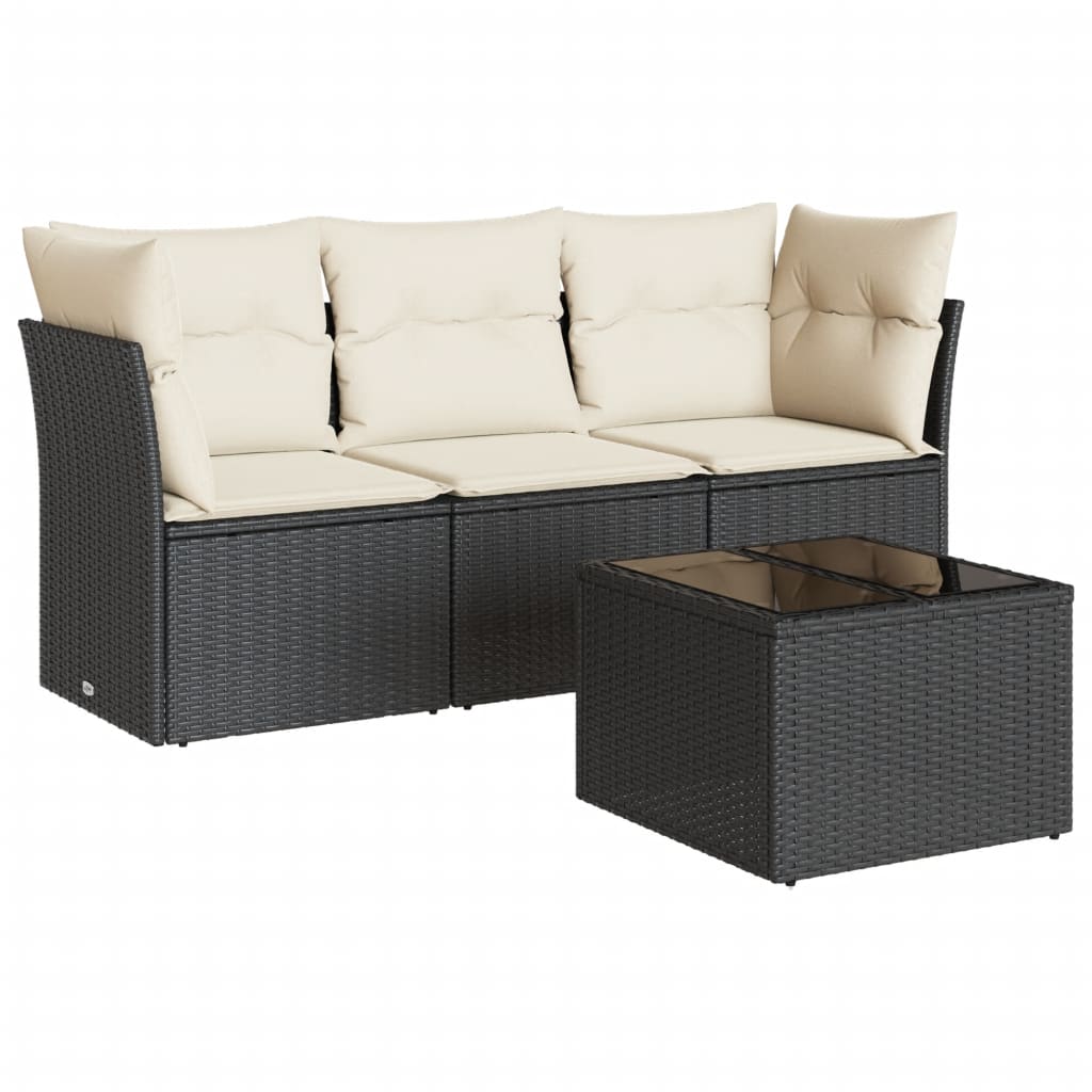 Garden Sofa Set Black