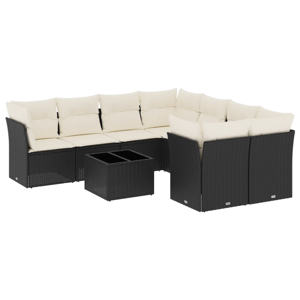 Garden Sofa Set Black