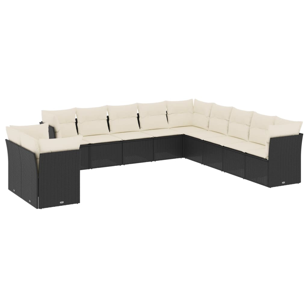 Garden Sofa Set Black