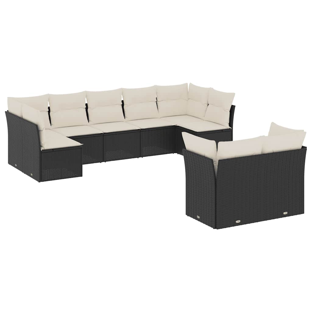 Garden Sofa Set Black Poly Rattan L Modular Garden Sofa Set
