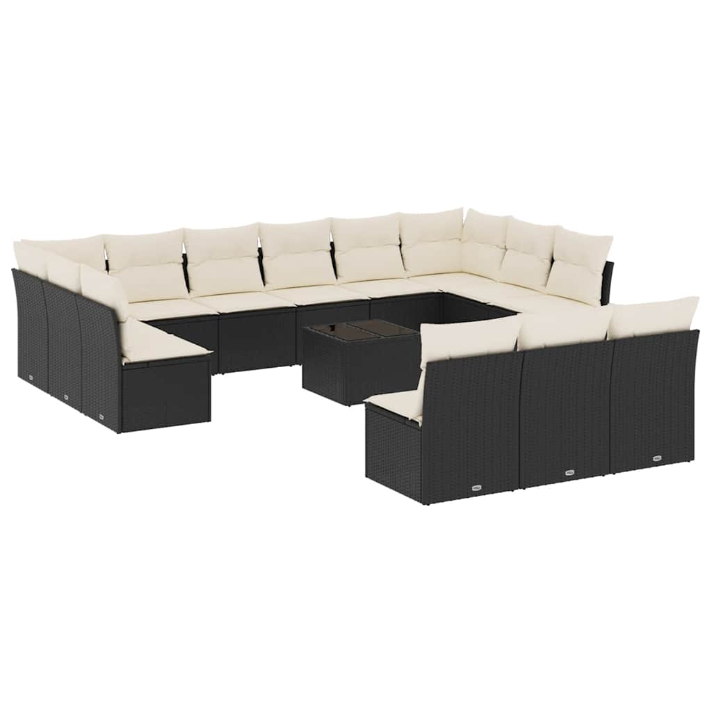 Garden Sofa Set Black, Cream White
