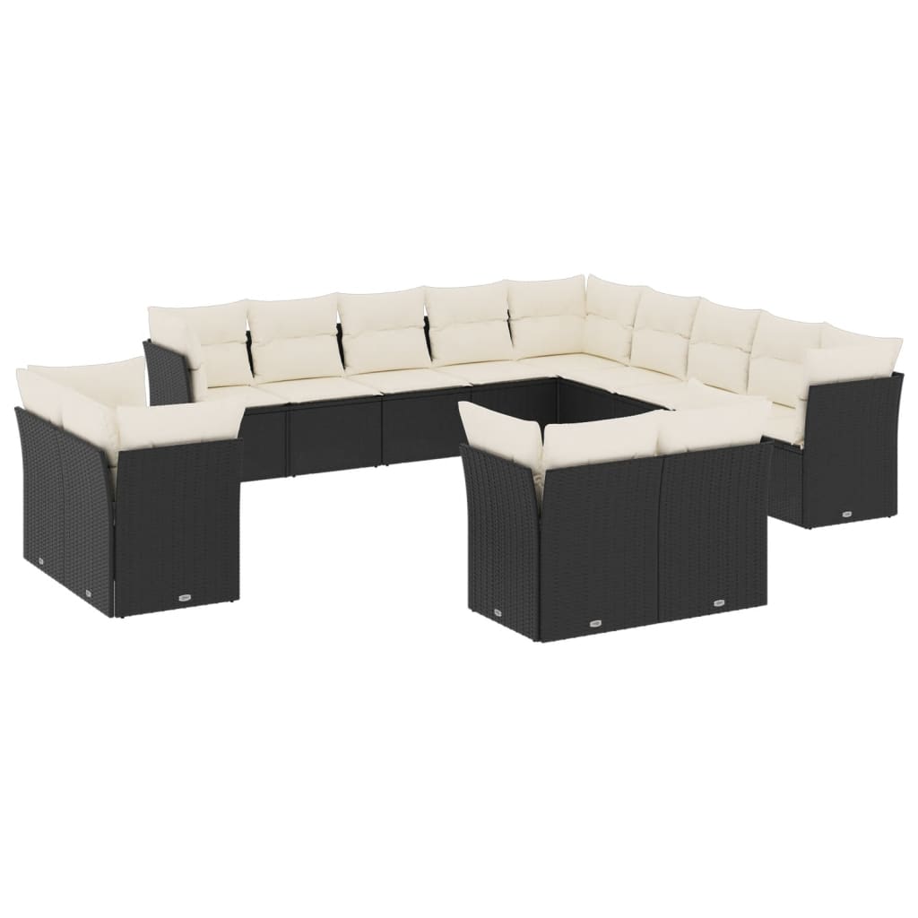 Garden Sofa Set Black