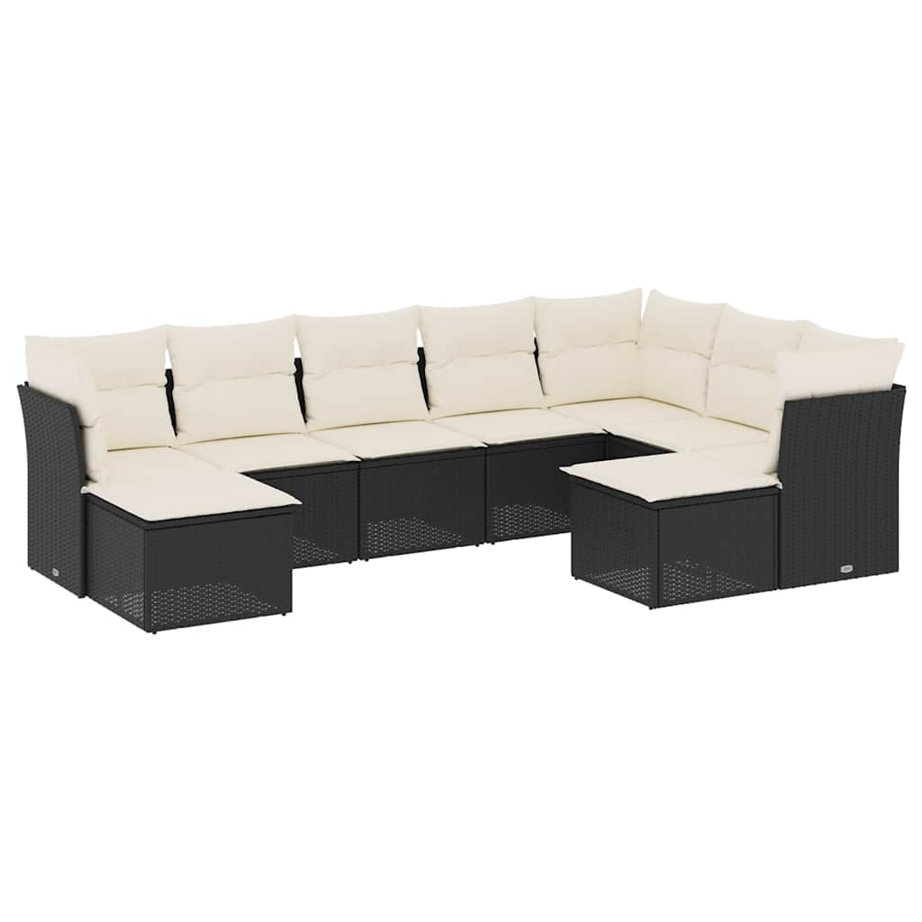 Garden Sofa Set Black, Cream white