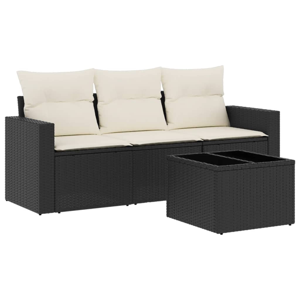 Garden Sofa Set Black PE rattan Large Modular Garden Sofa Set