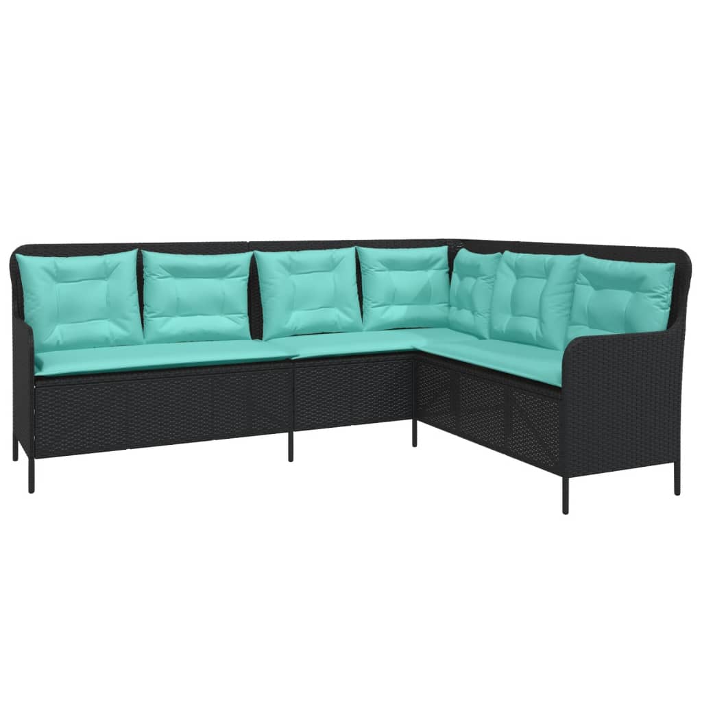 Patio Sofa Black, Turquoise