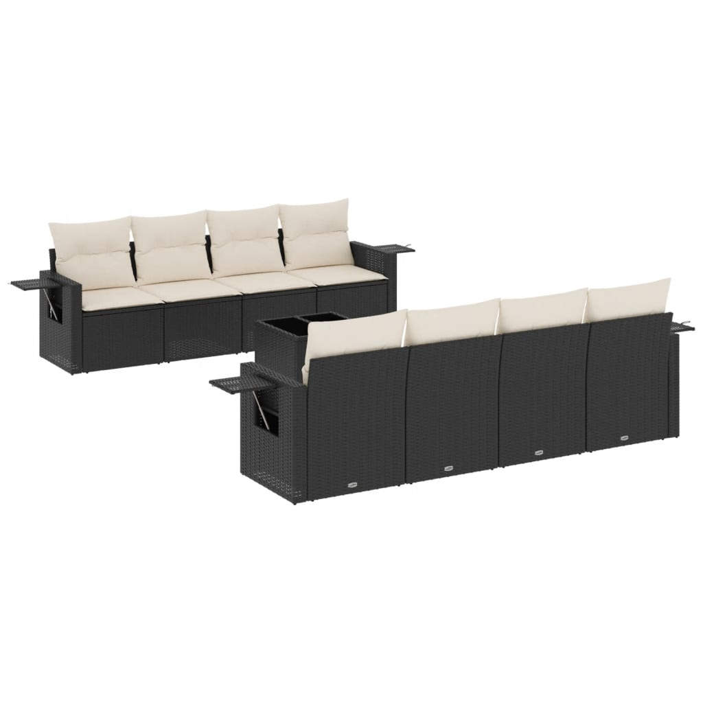 Garden Sofa Set Black