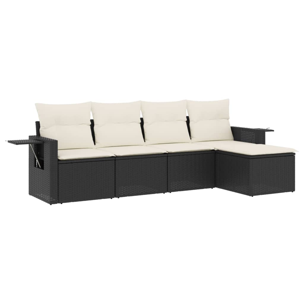 Garden Sofa Set Black, Cream White